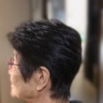 定休日に親のヘアーを施術